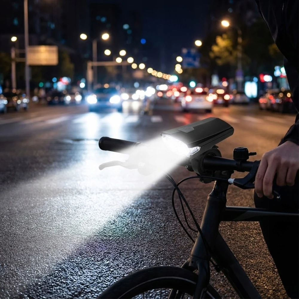 Carcommerce USB Super LED priekinis dviračio žibintas, atsparus vandeniui, galingas dviračiui