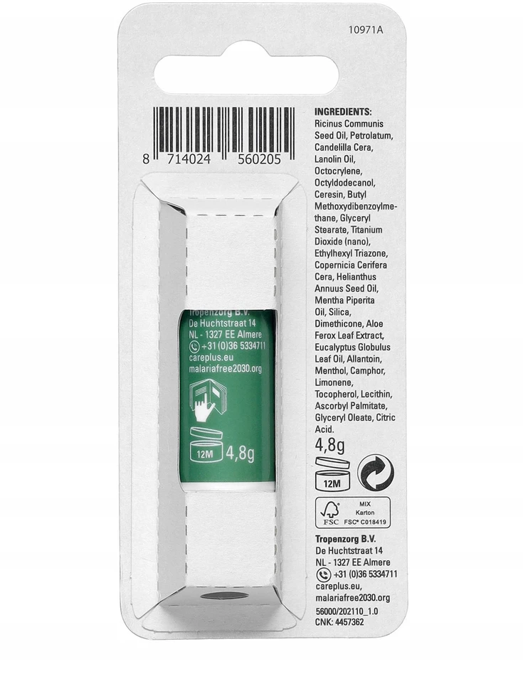 Olandija Care Plus Priemonė CarePlus Apsauga nuo saulės Lūpų balzamas SPF 30+ 4,8g