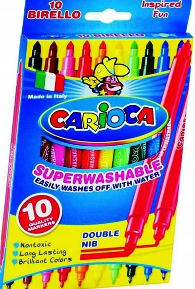 Carioca Flomasteriai Birello, dvipusiai, 10 spalvų