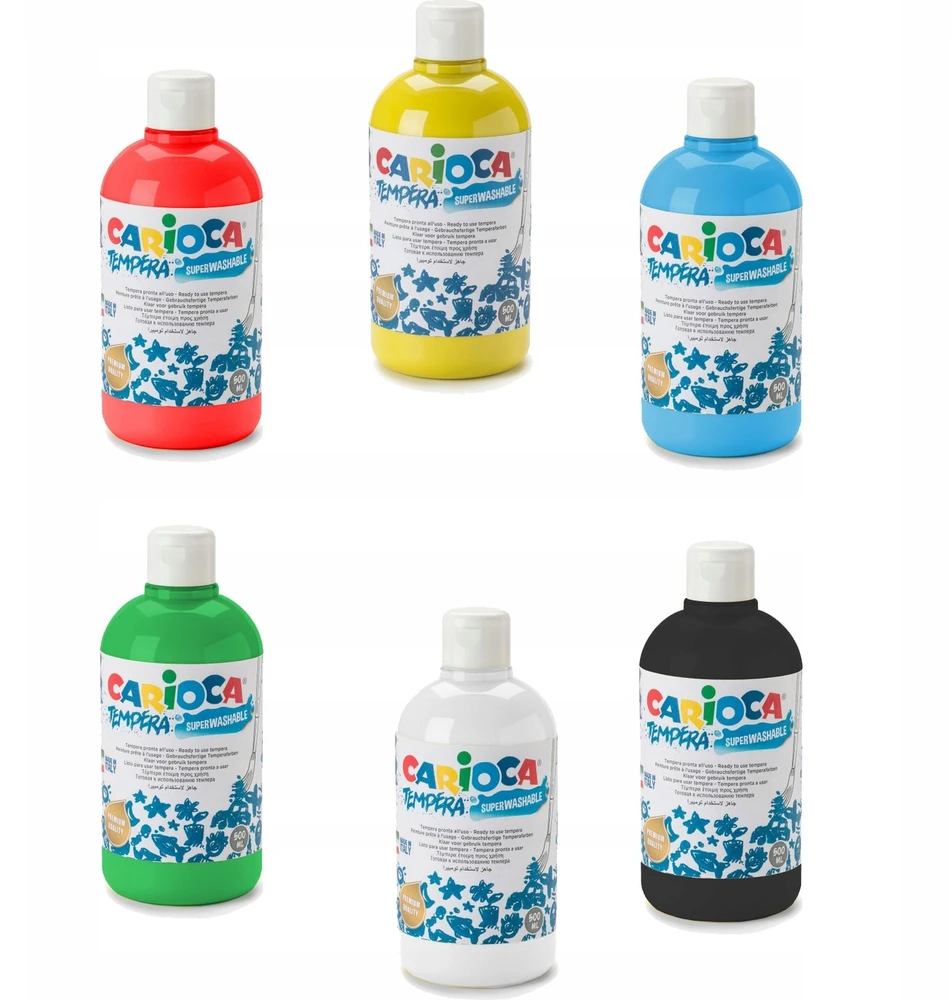 Carioca geltoni temperiniai dažai, 500ml