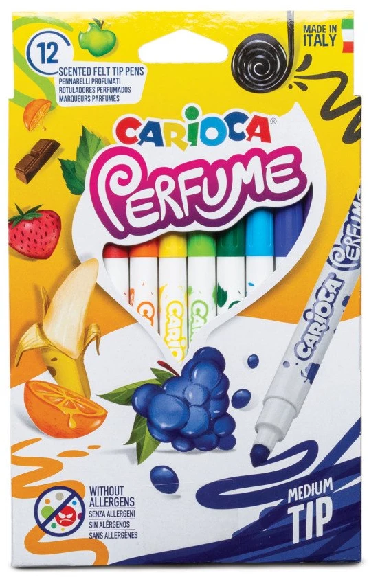 Kvepiantys flomasteriai CARIOCA Perfume Special, su antspaudais, 30 vnt./pak.