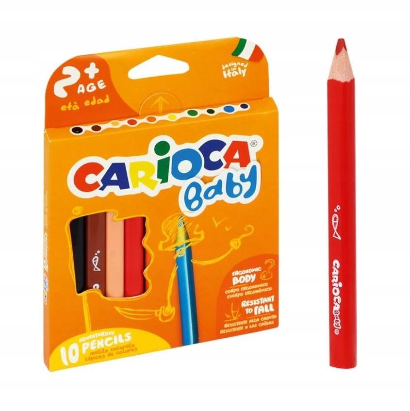 Carioca spalvinimo pieštukai vaikams, 10 spalvų