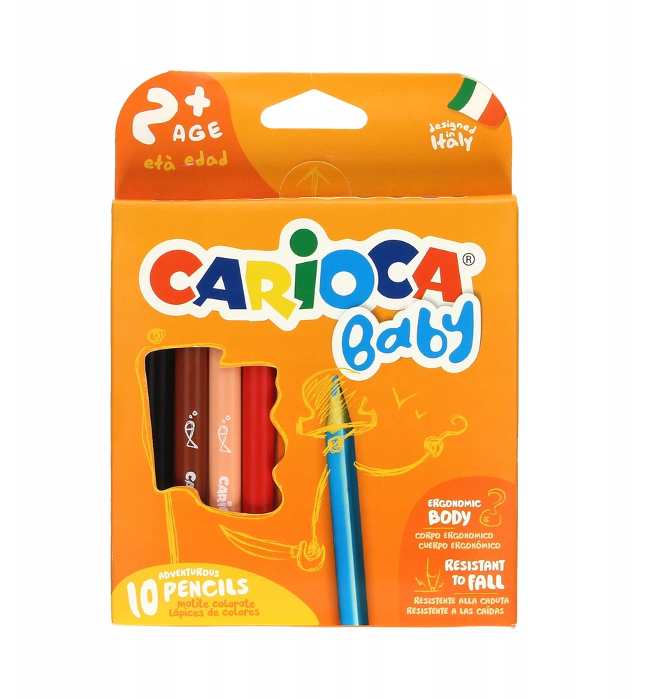 Carioca spalvinimo pieštukai vaikams, 10 spalvų