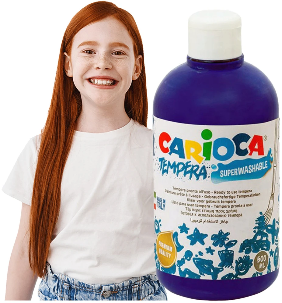 Carioca Tampuotos Dažai 500ml, Tamsiai Mėlyni