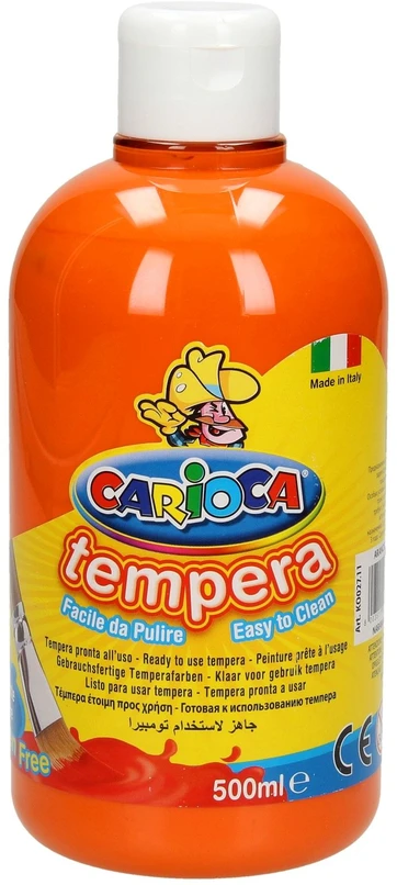Carioca tempera dažai, 500ml, oranžiniai