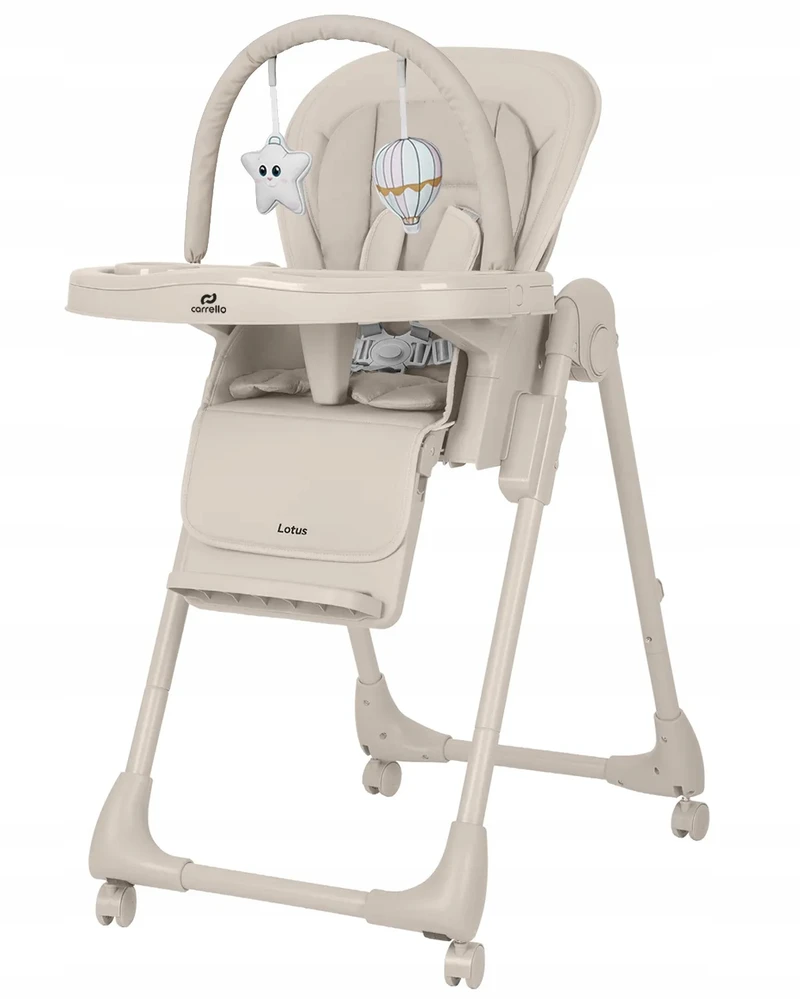 Carrello Lotus reguliuojama maitinimo kėdutė, 6 lygiai, 3in1, iki 15kg