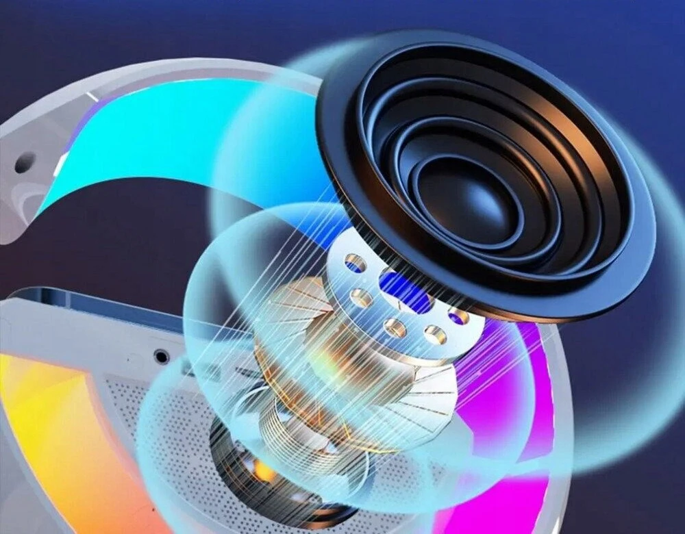 Carruzzo LAMPKA biurkowa LED kroviklis budzik głośnik zegar BLUETOOTH RGB DLA DZIECI