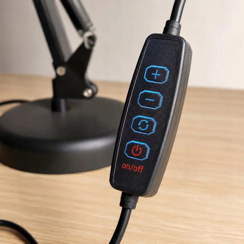 Carruzzo LAMPKA BIURKOWA LED USB NA KLIPS REGULOWANA ŚCIEMNIANA 3 BARWY ŚWIATŁA