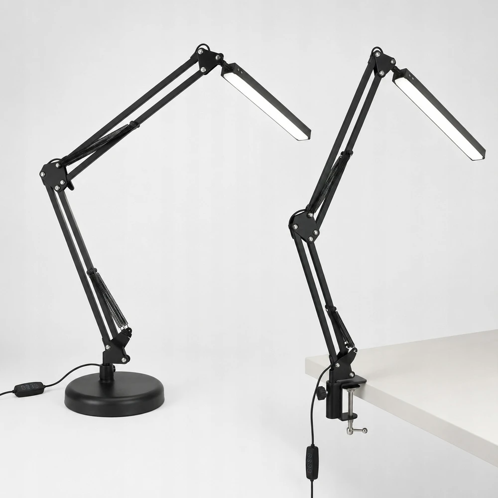 Carruzzo LAMPKA BIURKOWA LED USB NA KLIPS REGULOWANA ŚCIEMNIANA 3 BARWY ŚWIATŁA