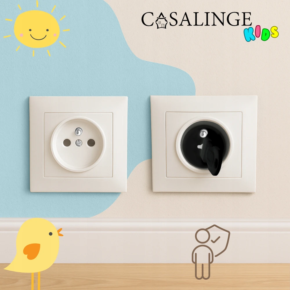 Casalinge Kištukinių lizdų apsaugos, kištukai 12+3, rakteliai, kištukai su kaiščiu