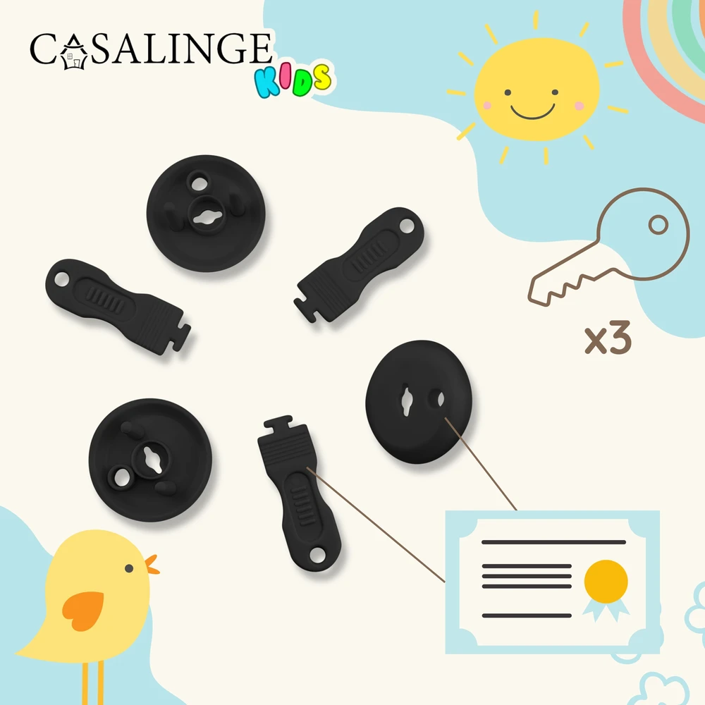 Casalinge Kištukinių lizdų apsaugos, kištukai 12+3, rakteliai, kištukai su kaiščiu