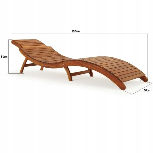 Casaria MEDINĖ SODO KĖDĖ KĖDĖ ERGO PAGAMINTA IŠ AKACIJA MEDIENOS
