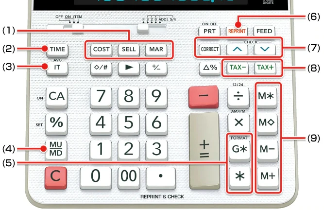 Skaičiuotuvas Casio FR-2650RC su 12 skaitmenų ekranu