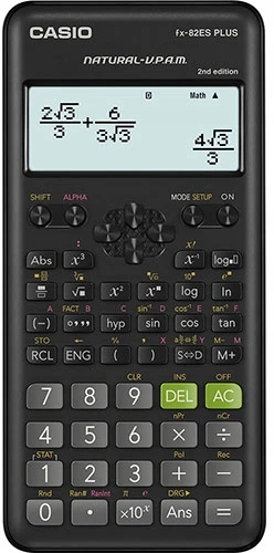Casio FX-82ES skaičiuotuvas Kišenė Mokslinis skaičiuotuvas Juoda