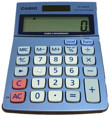 Casio Ms-80e stalinis skaičiuotuvas, 8 skaitmenų Lcd