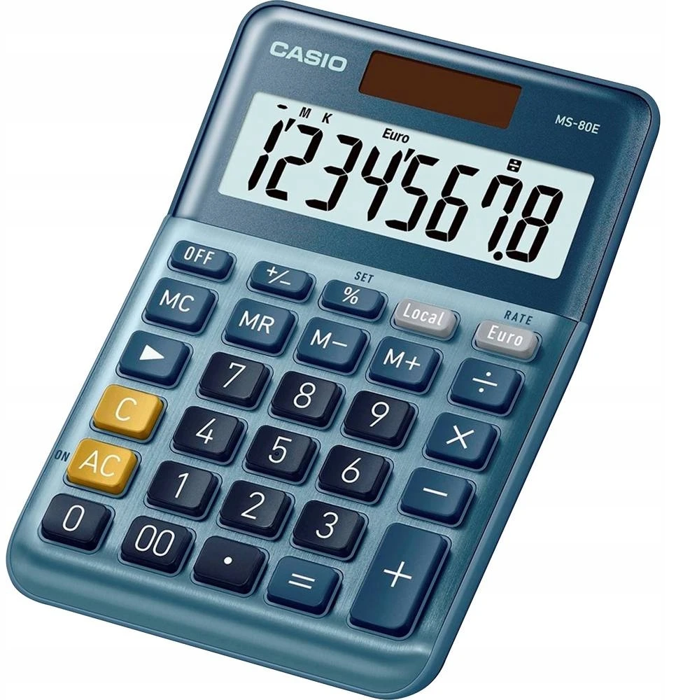 Casio Ms-80e stalinis skaičiuotuvas, 8 skaitmenų Lcd
