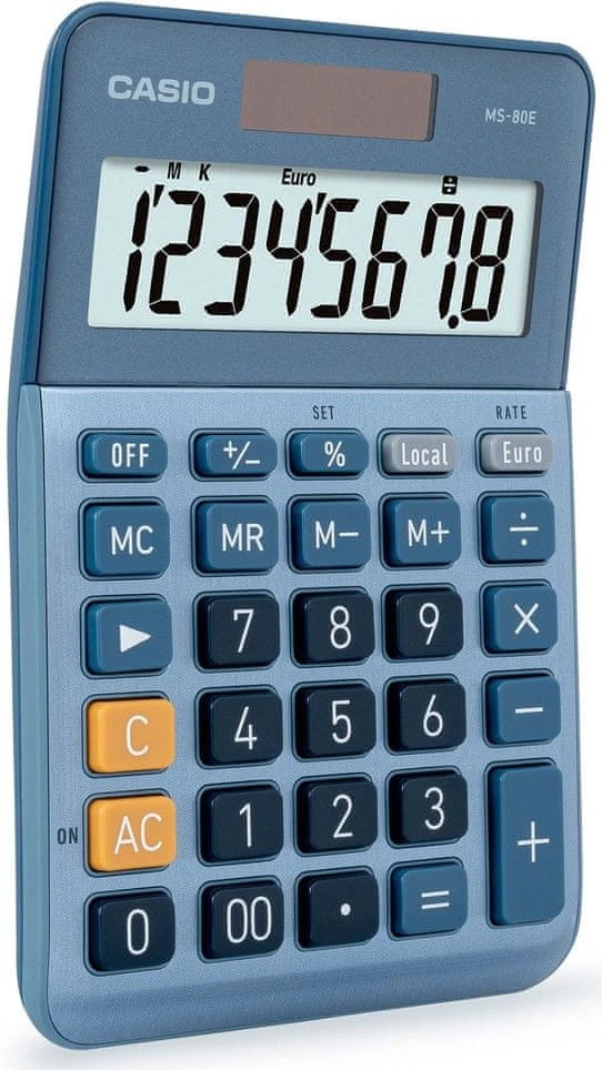 Casio Ms-80e stalinis skaičiuotuvas, 8 skaitmenų Lcd