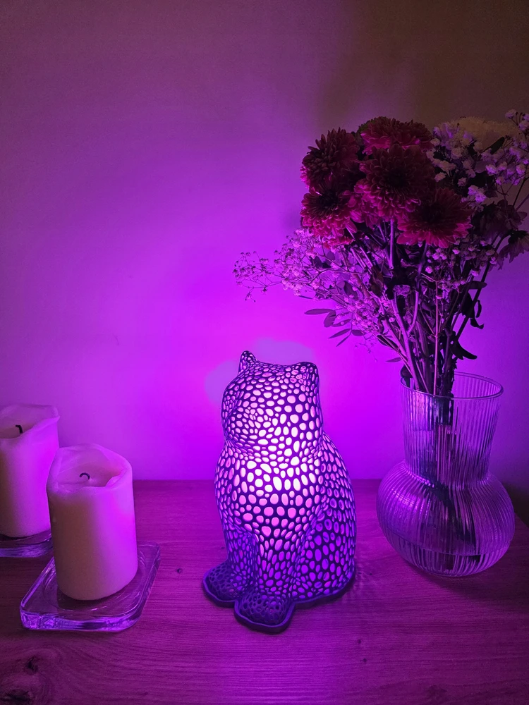 Cat lempa kačių naktinė lempa Stalinė lempa vaikams E27 CatLamp violetinė