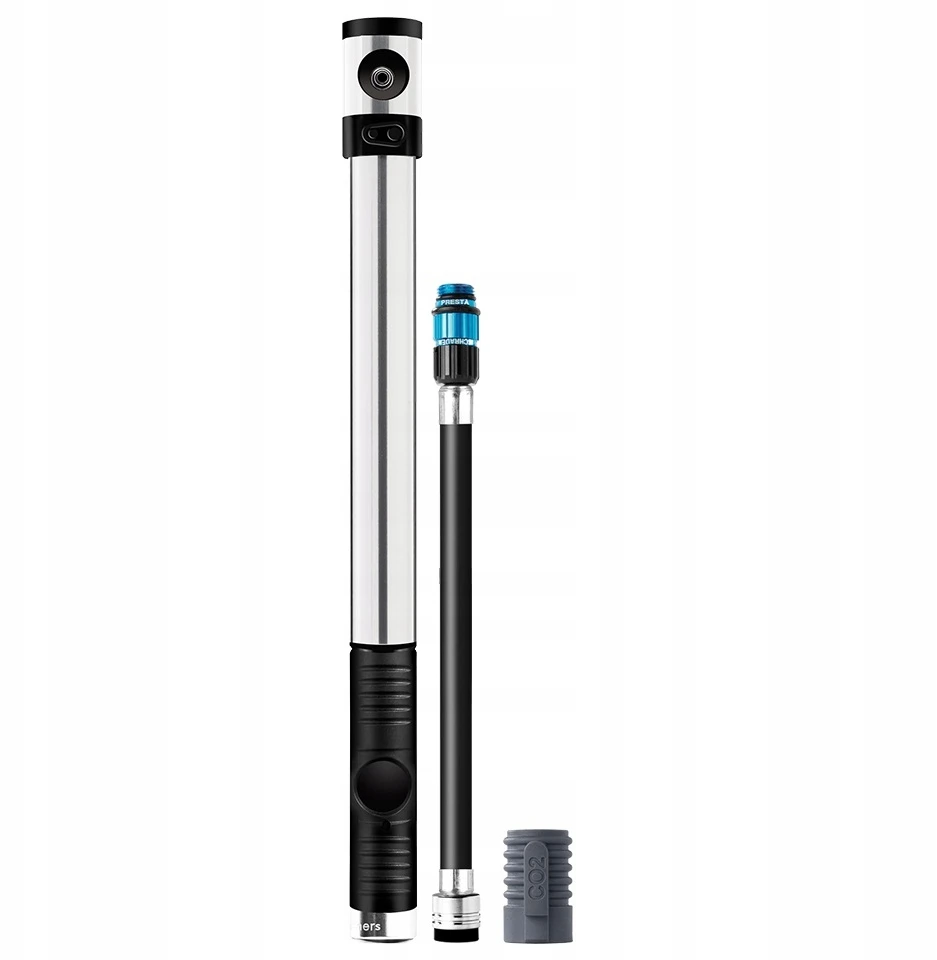 Gertuvė CB Pompa Crankbrothers Hand clic HP W/CO2 No GAUGE sidabrinė