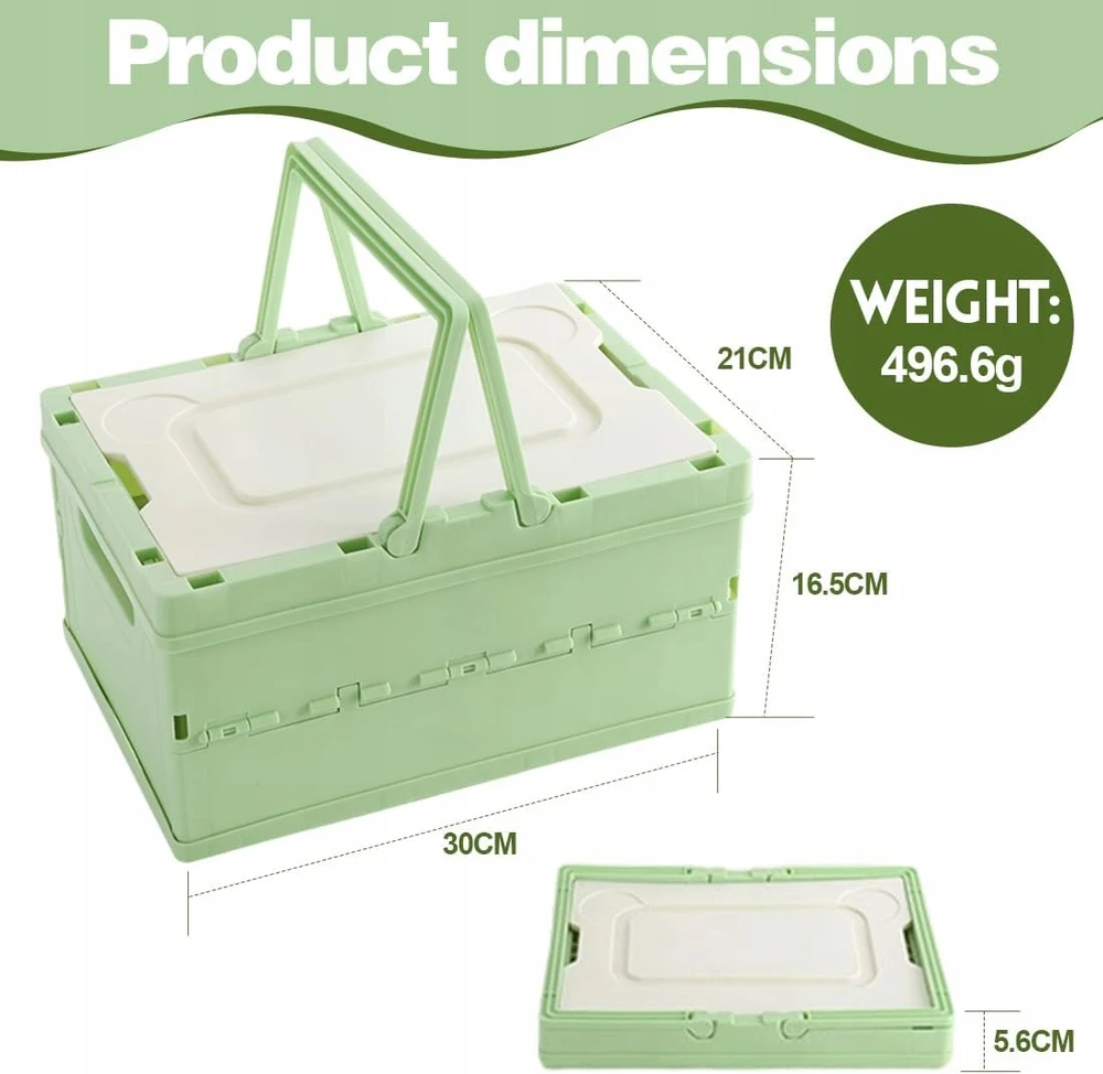 CE SKŁADANE PUDEŁKO DO PRZECHOWYWANIA 30X21 CM Z POKRYWKĄ