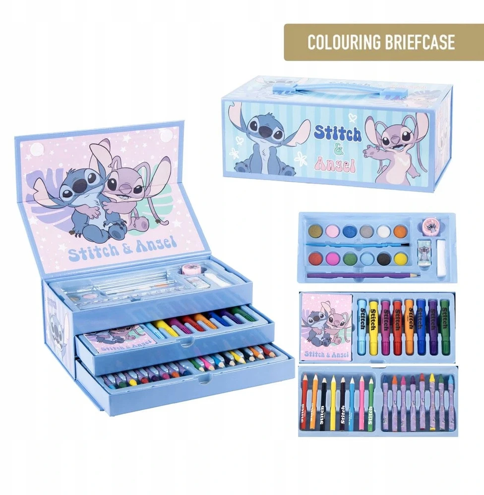 Cerda Disney Lilo and Stitch kanceliarinių priemonių rinkinys lagaminėlyje