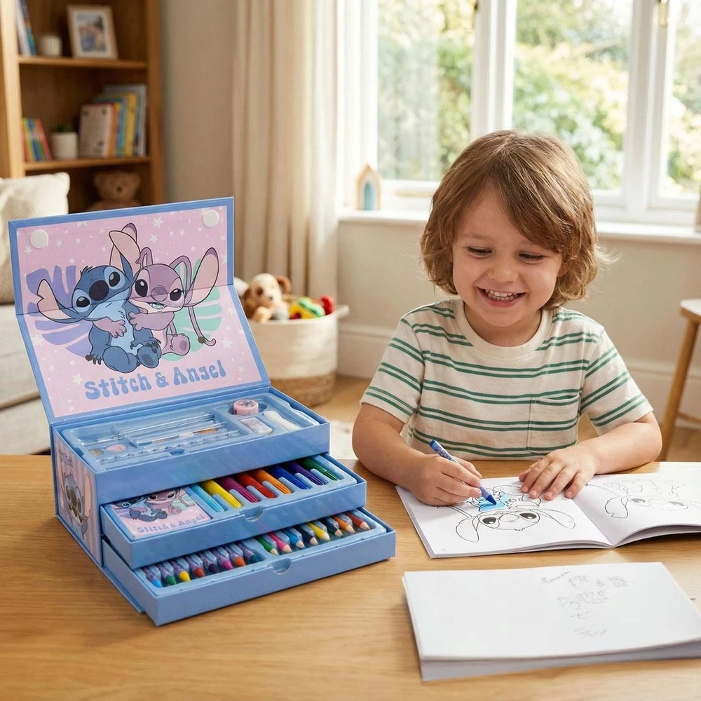 Cerda Disney Lilo and Stitch kanceliarinių priemonių rinkinys lagaminėlyje