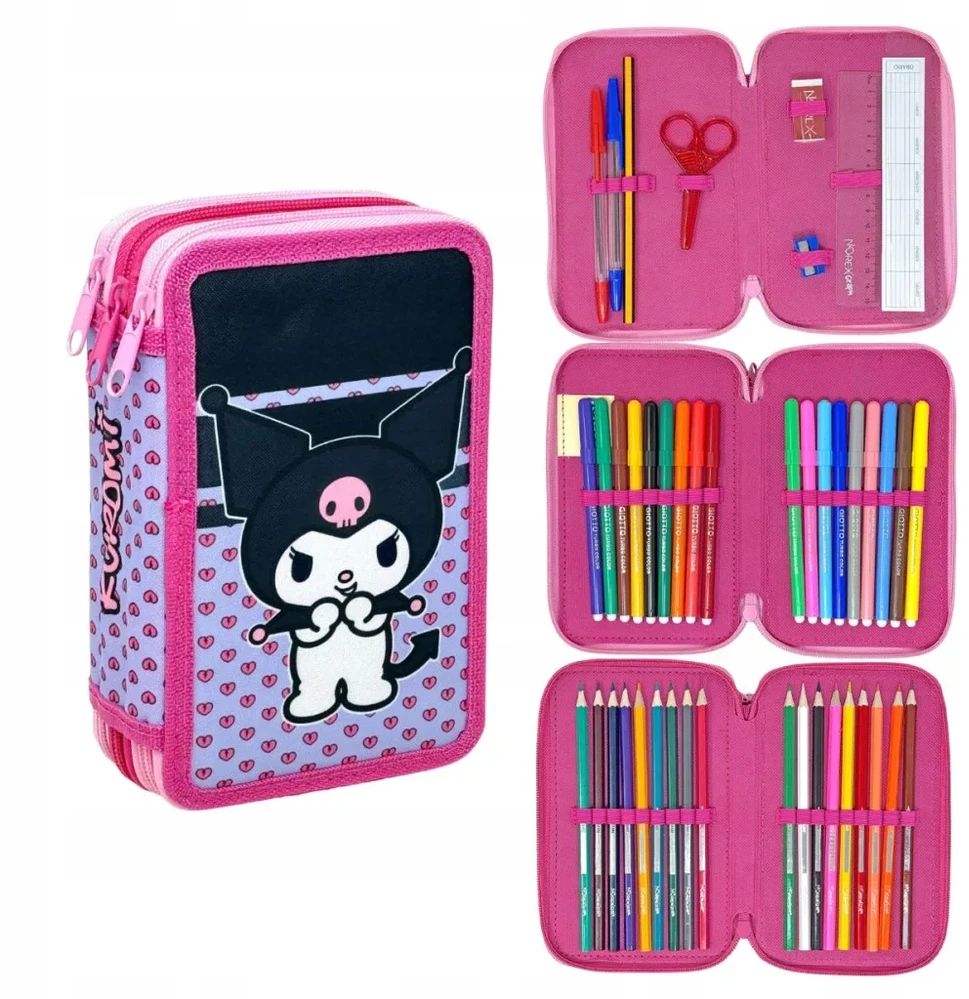 Cerda Hello Kitty Kuromi užpildyta pieštukų dėžutė, 3 lygiai