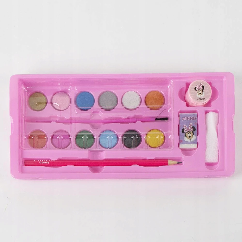 Cerda MYSZKA MINNIE MOUSE Rinkinys PLASTYCZNY ARTYSTYCZNY KUFEREK PRZYBORAMI 43SZT