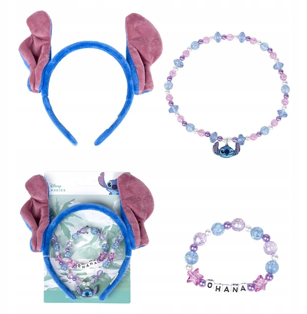 Cerda Stitch papuošalai galvos apdangalas ausys apyrankės karoliukai pakabukas Lilo & Stitch