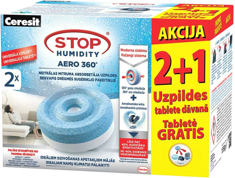 Sausintuvas Drėgmės rinktuvo tabletės Ceresit Aero Device Promo, 1350 g