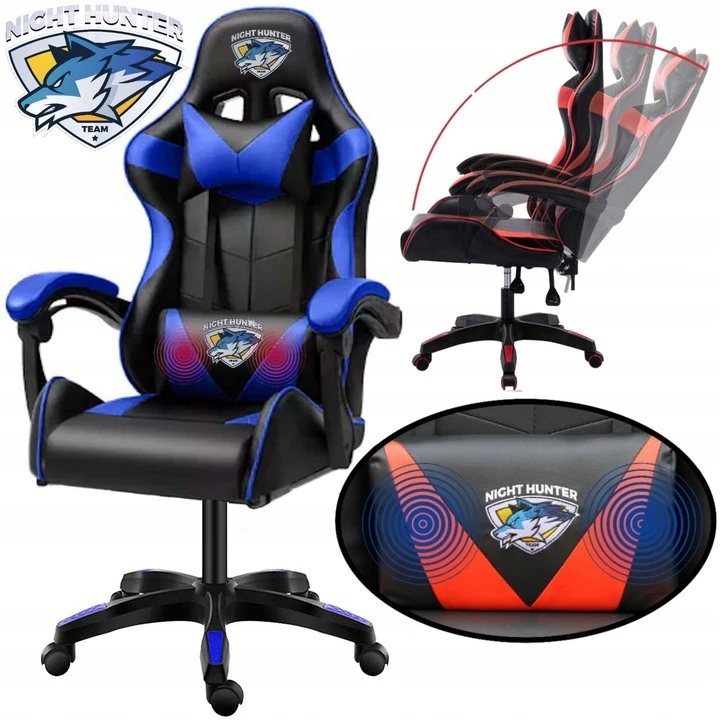 Cerlo GAMING kėdė su atlošu MASAŽAS, SUKIMASIS KOMPIUTERIS žaidimų kėdė!