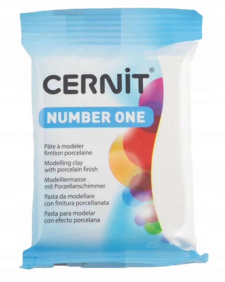 Cernit modeliavimo masė Balta Nepermatoma 56 g balta figūroms
