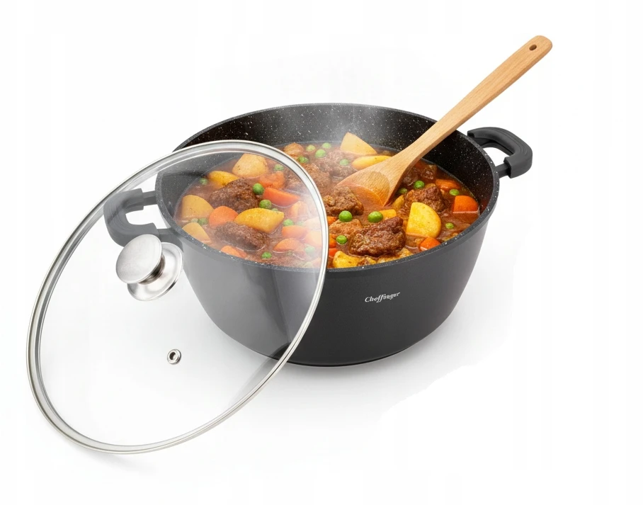 Cheffinger PUODAS KEPTI, VIDUTINIS, 3,5 l, KLASIKINIS DIZAINAS, GRAŽUS, Tvirtas