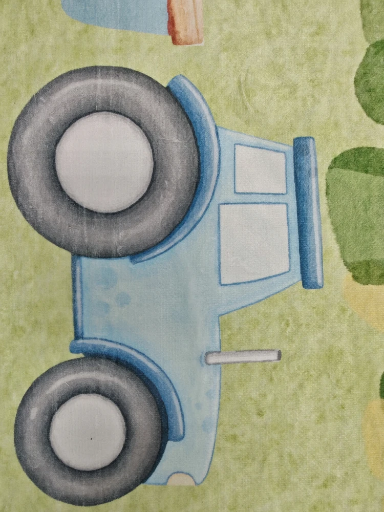 Chemex DYWAN Dziecięcy Drukowany KIDS 180x250 Wieś Traktor Krówka Młyn Las Zagroda