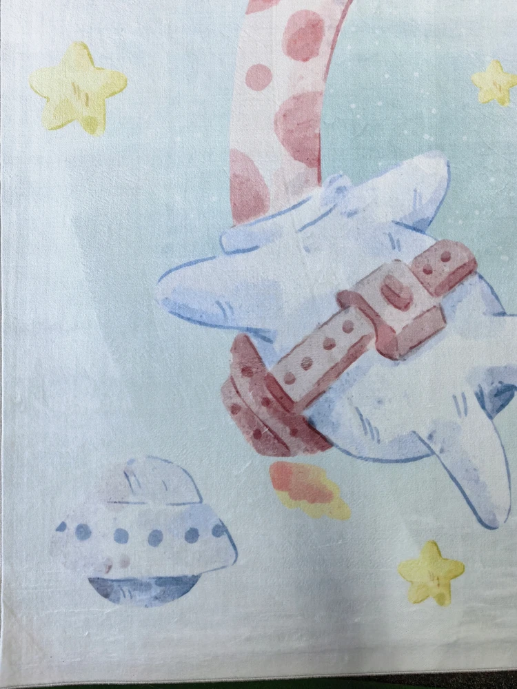 Chemex DYWAN Dziecięcy Drukowany KIDS 200x300 Żyrafa Kosmos Planety Ufo Gwiazdy