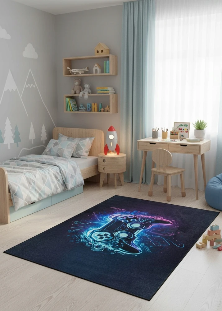 Chemex DYWAN Dziecięcy PRINTED DOVE 140x200 Drukowane Kolorowe Gaming Pad Konsolė