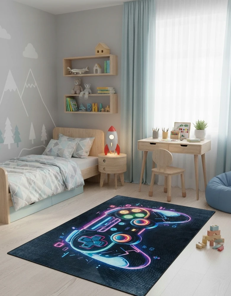 Chemex DYWAN Dziecięcy PRINTED DOVE 180x250 Drukowane Kolorowe Game Konsolė Pad