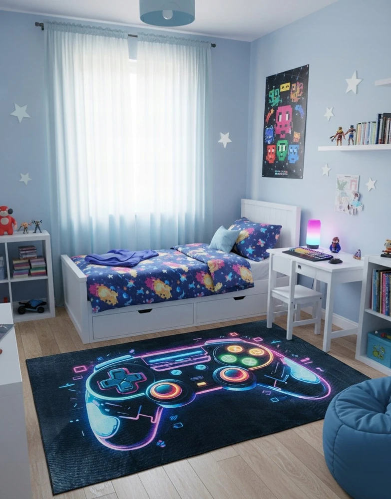 Chemex DYWAN Dziecięcy PRINTED DOVE 180x250 Drukowane Kolorowe Game Konsolė Pad