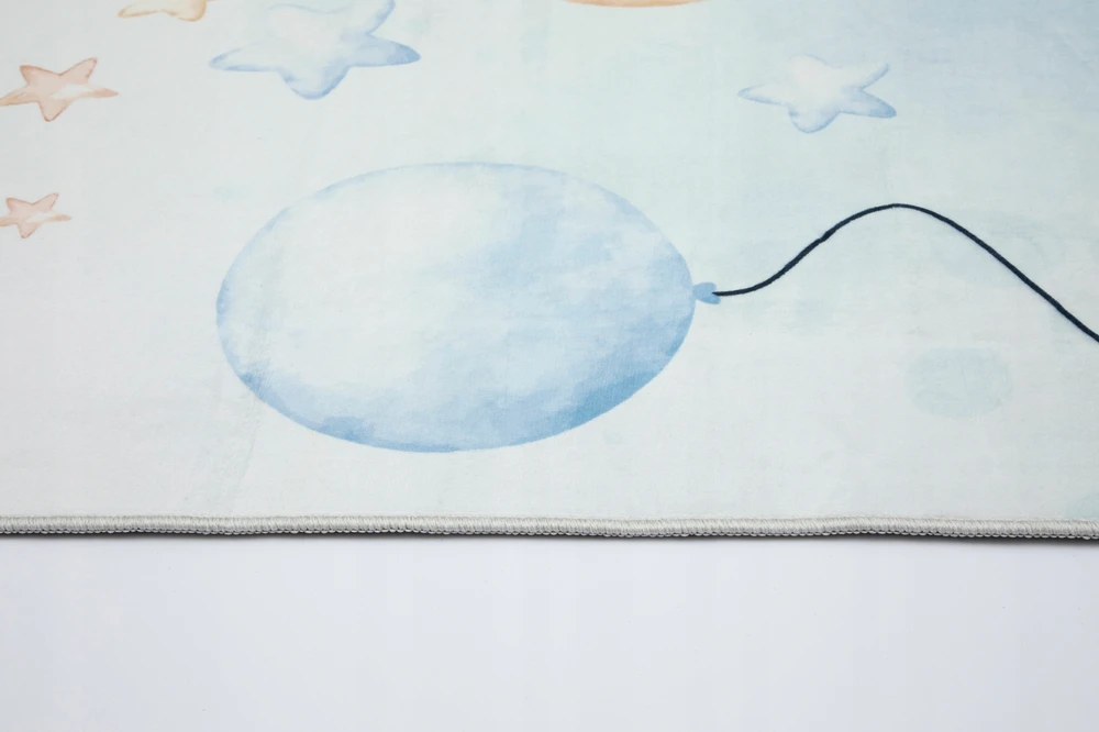 Chemex Dywan KIDS 120x170 miś w balony mėlyna dla chłopca pluszowy su misiem