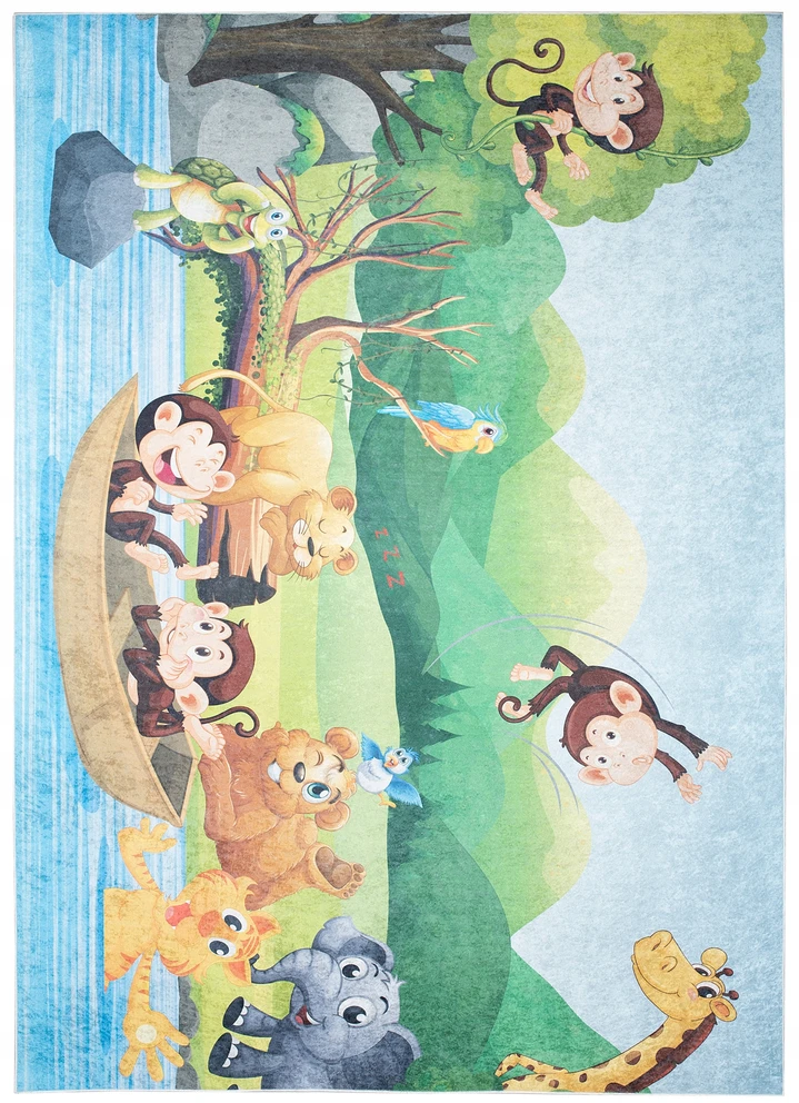 Chemex DYWAN Kolorowy DZIECIĘCY 140x200 Zwierzęta Zoo v1