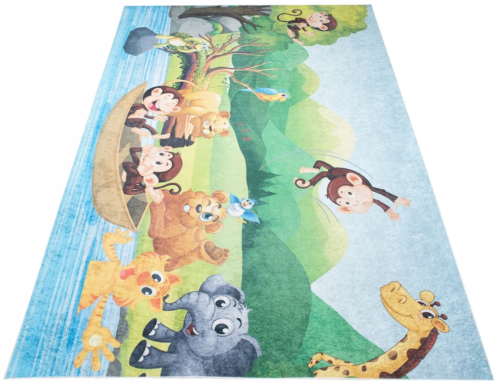 Chemex DYWAN Kolorowy DZIECIĘCY 140x200 Zwierzęta Zoo v1