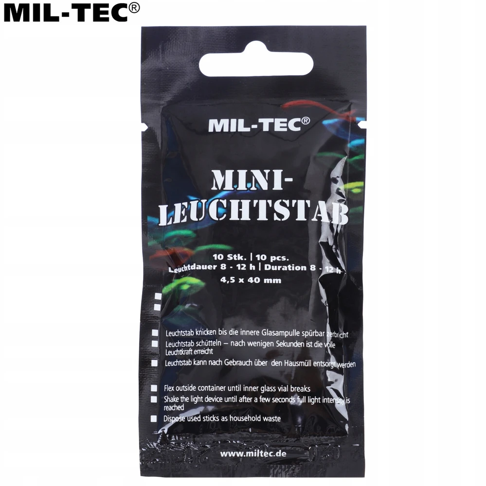 Mil-tec Lightstick Mini 4 cm Mėlyna 10 vnt