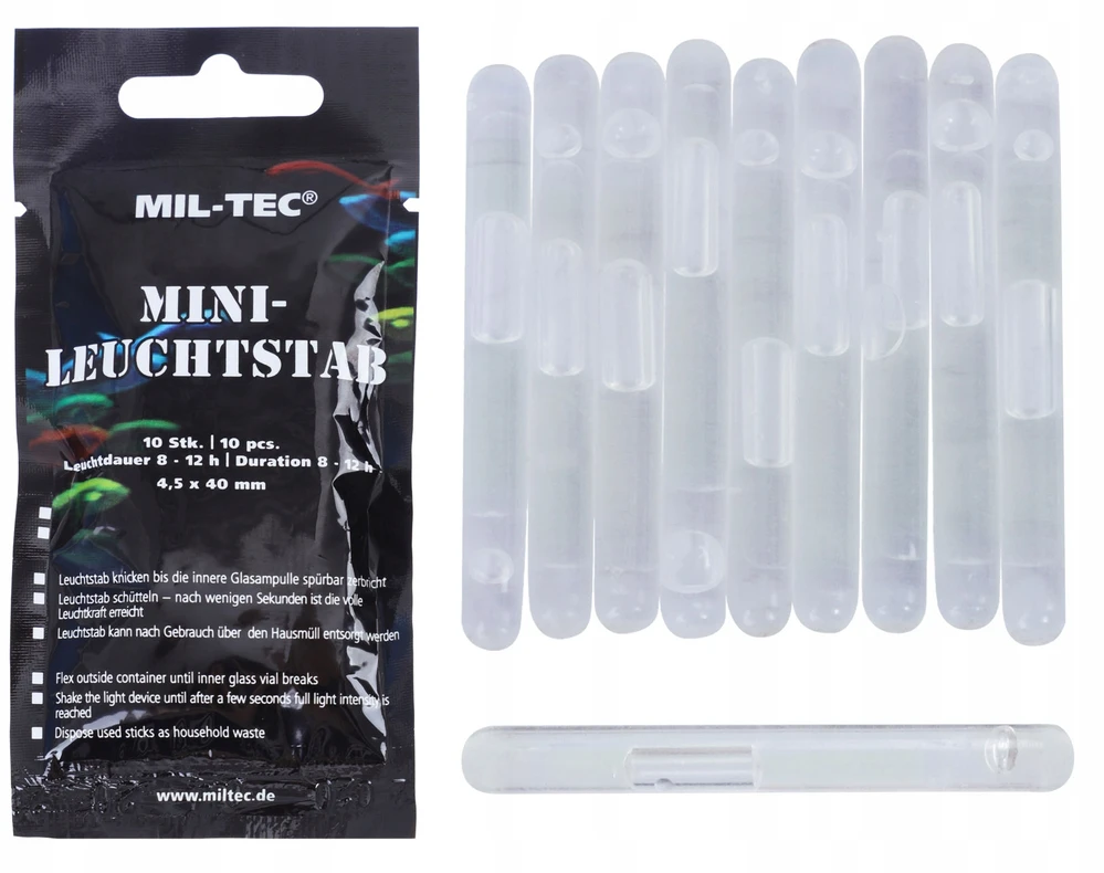 Mil-tec Lightstick Mini 4 cm Mėlyna 10 vnt