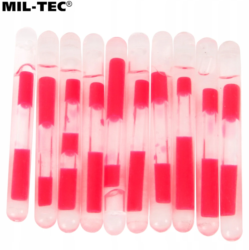 Mil-tec Lightstick Mini 4 cm Raudona 10 vnt