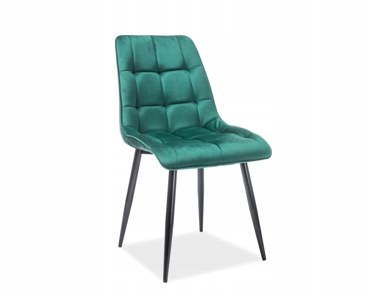 Signal Meble CHIC VELVET KĖDĖ Juodas RĖMAS / Žalias BLUVEL 78