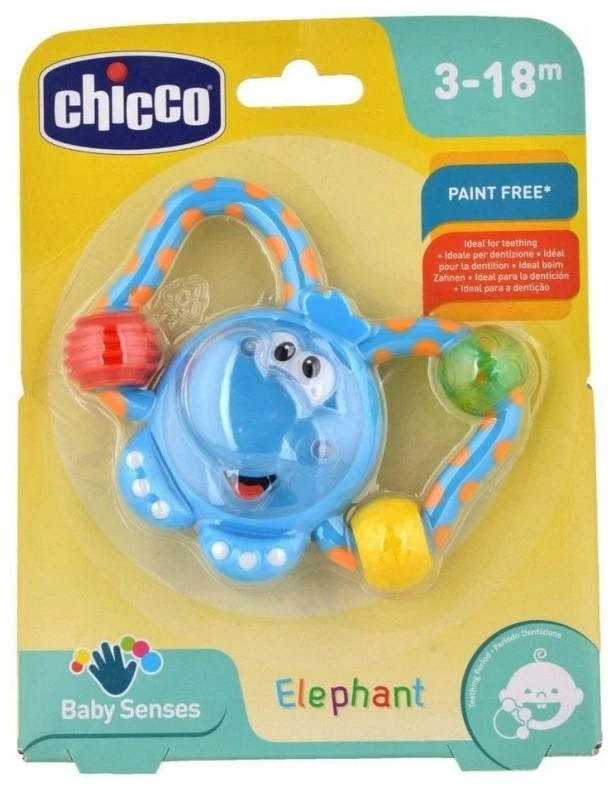 Chicco BABY SENSES barškutis - kramtukas (drambliukas), 00061411000000