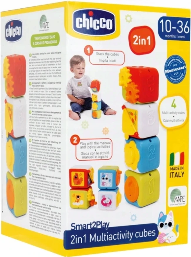 Chicco Smartplay daugiafunkciniai edukaciniai kubeliai