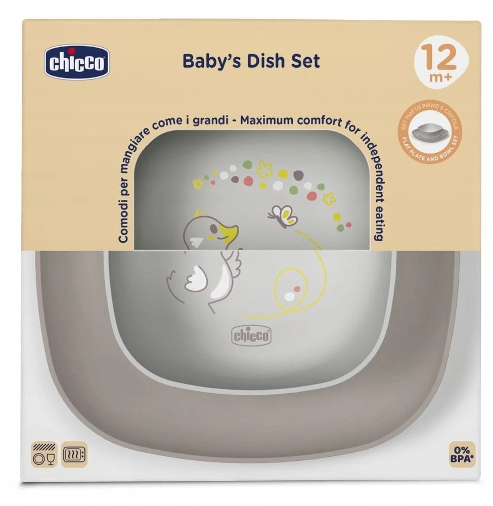 Chicco Rinkinys 2 talerzy pilka 12m+