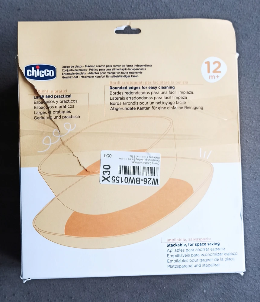 Chicco Rinkinys 2 talerzy pilka 12m+