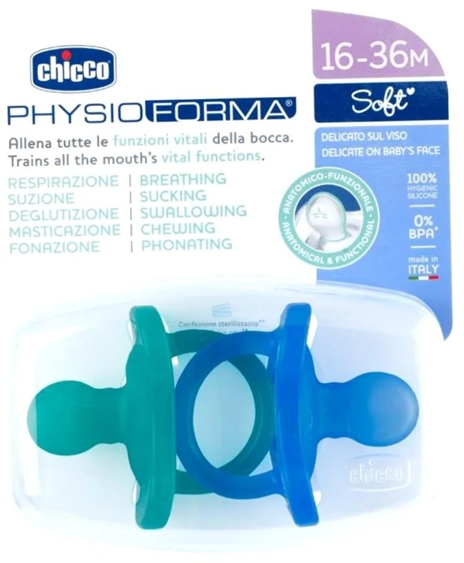 Chicco Physioforma Soft Mėlyna 2 vnt. mėlyna 16-36M+